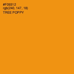 #F09312 - Tree Poppy Color Image