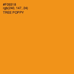 #F09318 - Tree Poppy Color Image