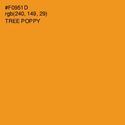 #F0951D - Tree Poppy Color Image