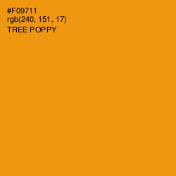 #F09711 - Tree Poppy Color Image