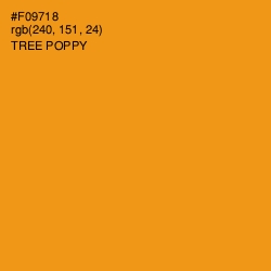 #F09718 - Tree Poppy Color Image