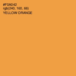 #F0A042 - Yellow Orange Color Image