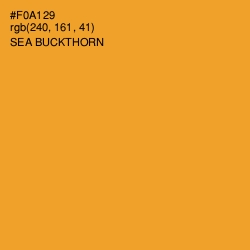 #F0A129 - Sea Buckthorn Color Image