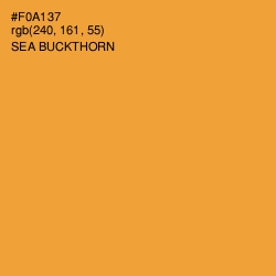 #F0A137 - Sea Buckthorn Color Image