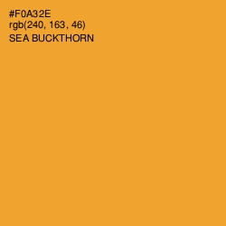 #F0A32E - Sea Buckthorn Color Image