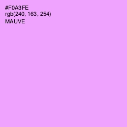 #F0A3FE - Mauve Color Image