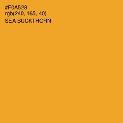 #F0A528 - Sea Buckthorn Color Image