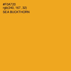 #F0A720 - Sea Buckthorn Color Image