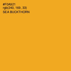 #F0A921 - Sea Buckthorn Color Image