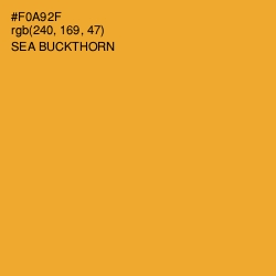 #F0A92F - Sea Buckthorn Color Image