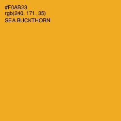 #F0AB23 - Sea Buckthorn Color Image