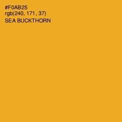 #F0AB25 - Sea Buckthorn Color Image