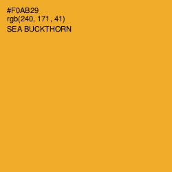 #F0AB29 - Sea Buckthorn Color Image