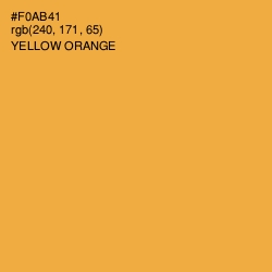 #F0AB41 - Yellow Orange Color Image