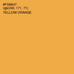 #F0AB47 - Yellow Orange Color Image