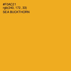 #F0AC21 - Sea Buckthorn Color Image