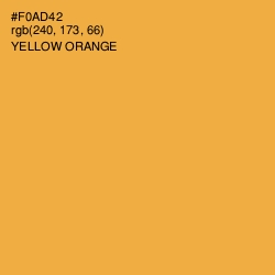 #F0AD42 - Yellow Orange Color Image