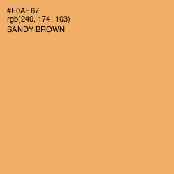 #F0AE67 - Sandy brown Color Image