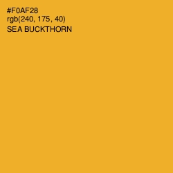 #F0AF28 - Sea Buckthorn Color Image