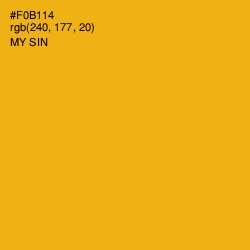 #F0B114 - My Sin Color Image