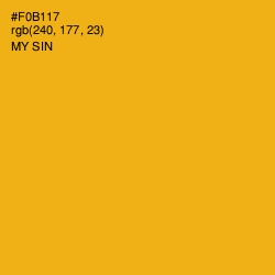 #F0B117 - My Sin Color Image