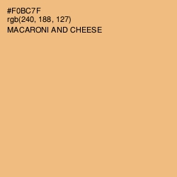 #F0BC7F - Macaroni and Cheese Color Image