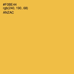#F0BE44 - Anzac Color Image