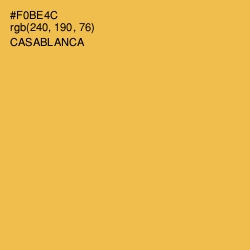 #F0BE4C - Casablanca Color Image