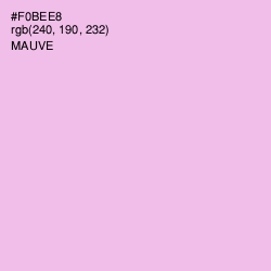 #F0BEE8 - Mauve Color Image