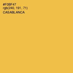 #F0BF47 - Casablanca Color Image