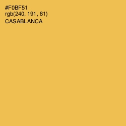 #F0BF51 - Casablanca Color Image