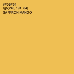 #F0BF54 - Saffron Mango Color Image