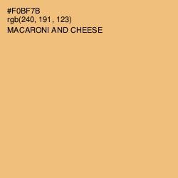 #F0BF7B - Macaroni and Cheese Color Image