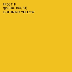 #F0C11F - Lightning Yellow Color Image