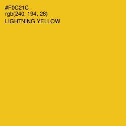 #F0C21C - Lightning Yellow Color Image