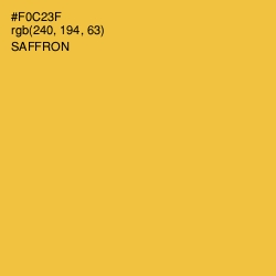 #F0C23F - Saffron Color Image