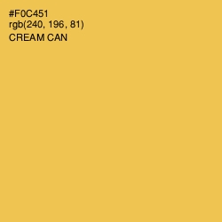 #F0C451 - Cream Can Color Image