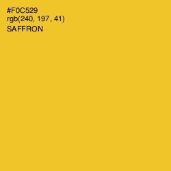 #F0C529 - Saffron Color Image