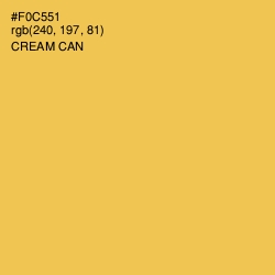 #F0C551 - Cream Can Color Image