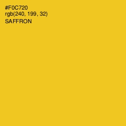 #F0C720 - Saffron Color Image