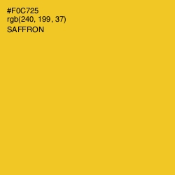 #F0C725 - Saffron Color Image