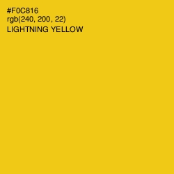 #F0C816 - Lightning Yellow Color Image