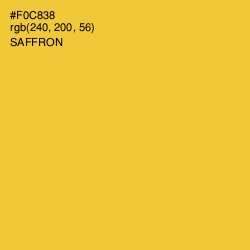 #F0C838 - Saffron Color Image