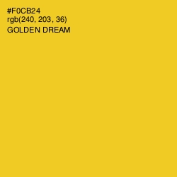 #F0CB24 - Golden Dream Color Image