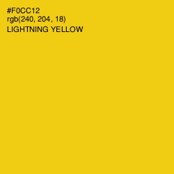 #F0CC12 - Lightning Yellow Color Image