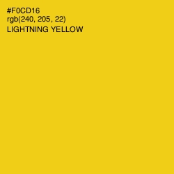 #F0CD16 - Lightning Yellow Color Image