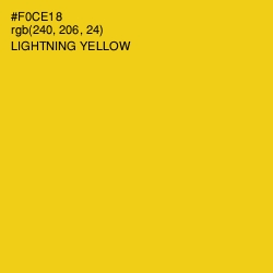 #F0CE18 - Lightning Yellow Color Image