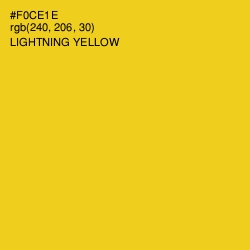 #F0CE1E - Lightning Yellow Color Image