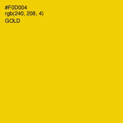 #F0D004 - Gold Color Image