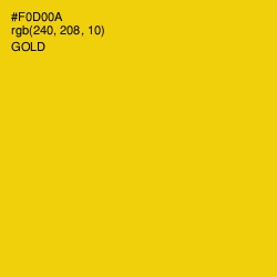 #F0D00A - Gold Color Image